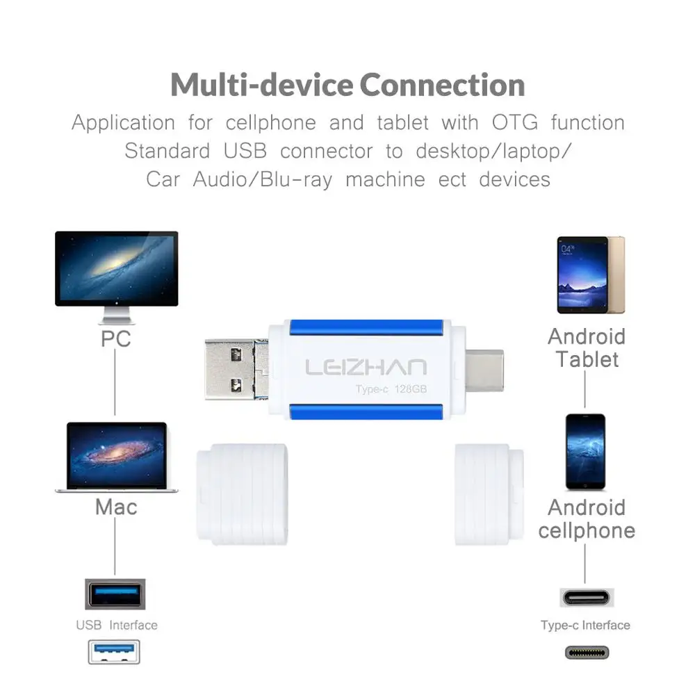 USB флеш-накопитель для телефонов на базе Android с Bluetooth 3 0 Тип C Memory Stick Samsung Galaxy S10 S9 S8S7