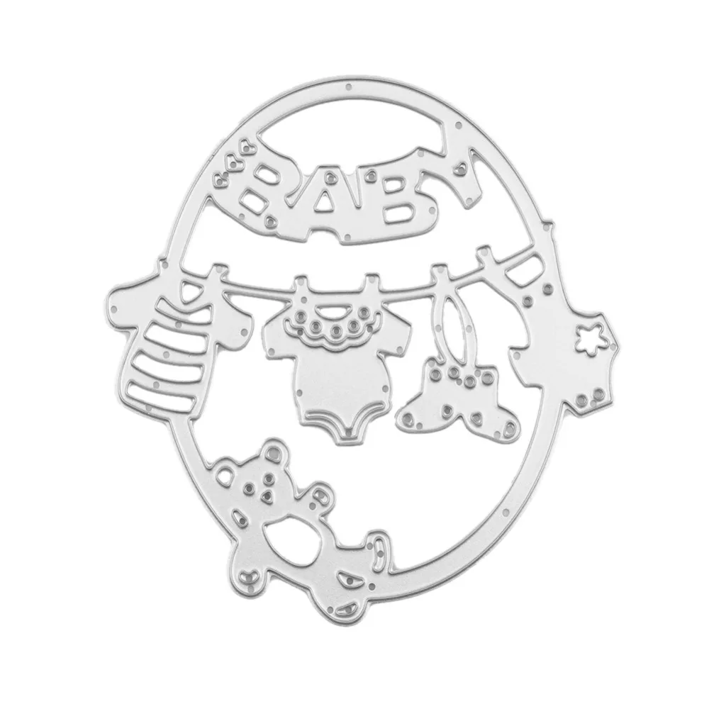 Овальная подвесная милая детская одежда с рисунком медведя DIY металлическая