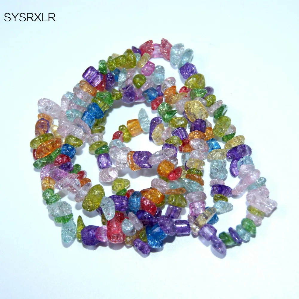 Кварцевые бусины для украшений сделай сам смешанные цвета форма гравия 5 8 мм