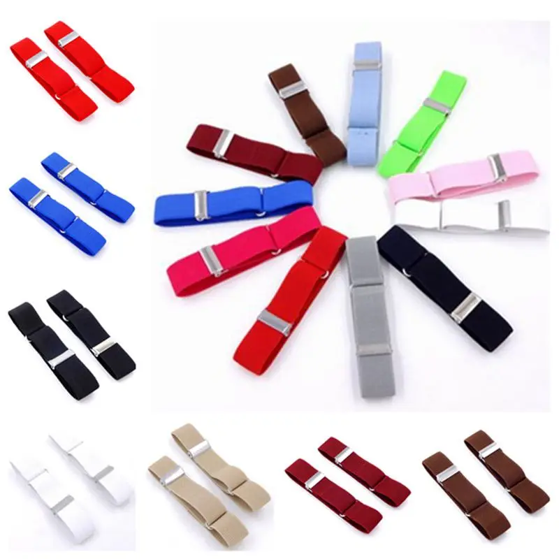 

1 Pair Mens Shirt Sleeve Garter Houders Arm Band 2.5cm Solid Color Elastic Adjustable Metalen Arm Band Hold Up Bartender YLM9684