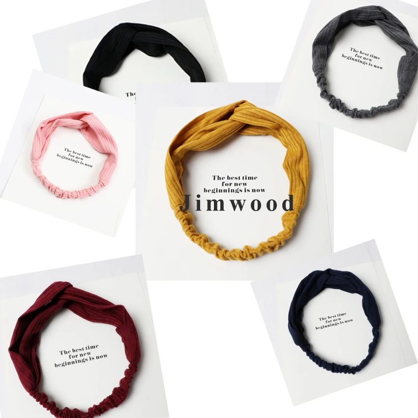 Повязки на голову из чистого хлопка повязка в горошек Детские обручи для волос