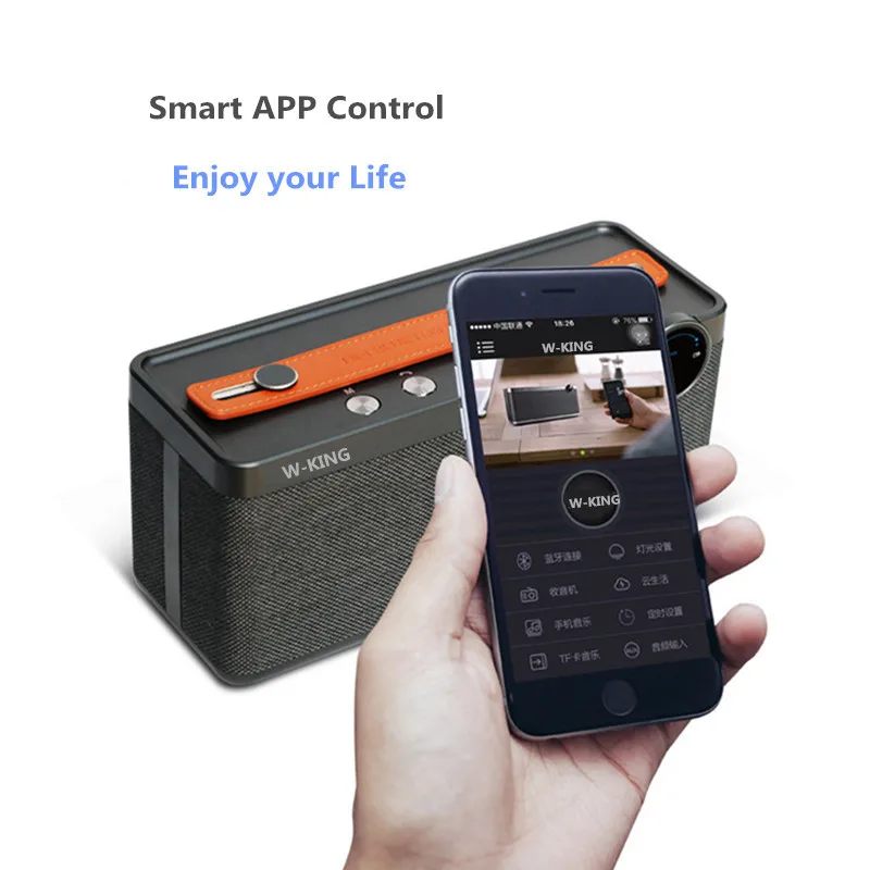 W-KING 25W APP Bluetooth Speaker X10 Portable Wireless Bass Sound Subwoofer Powerful Home Box | Электроника