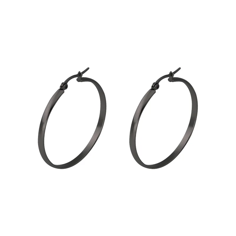 Большие серьги из нержавеющей стали FairLadyHood F Fashion 316L с широкими краями большие