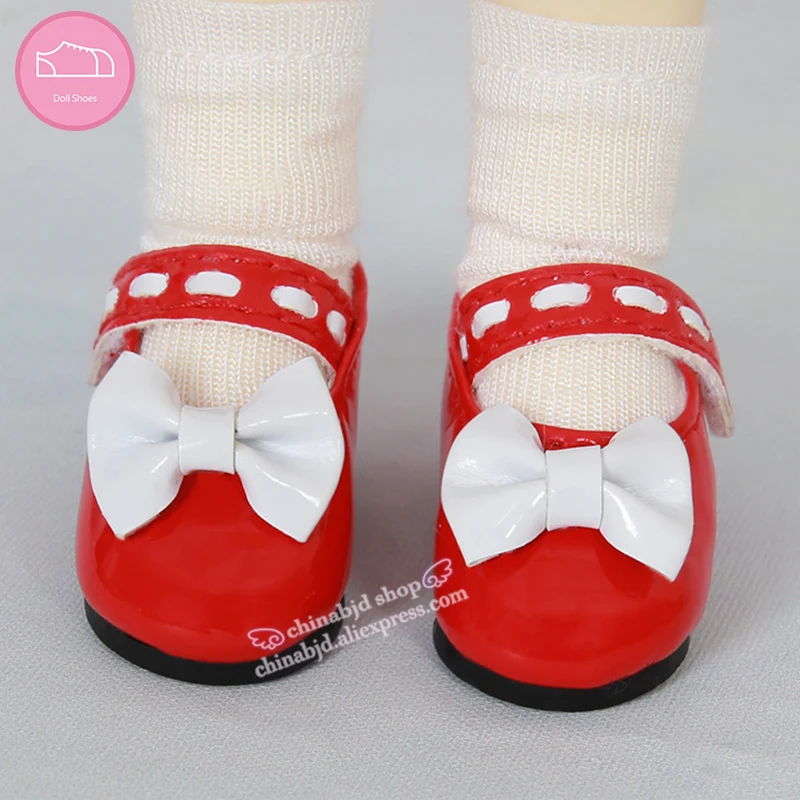 Туфли для кукол BJD 1/6 кожаные туфли красные черные цвета обувь IP YOSD длина WX6 29 4 7 см
