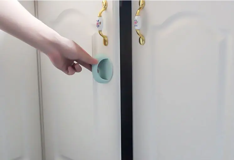 2 шт./лот PP наклеить открытые раздвижные дверные ручки для межкомнатных дверей