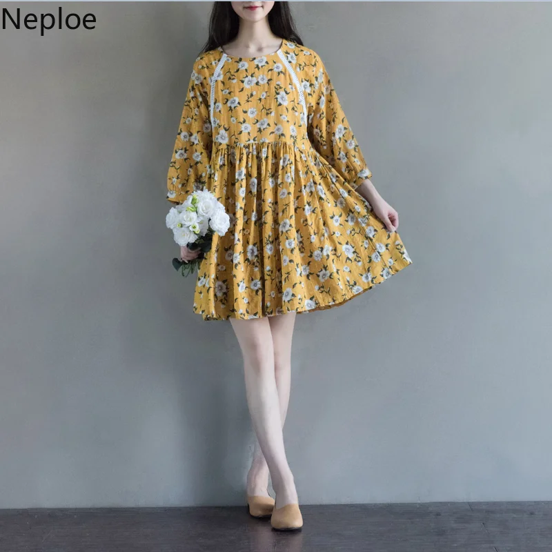 Nepole весна лето 2019 новая женская одежда маленький свежий цветок сшитое Кукольное