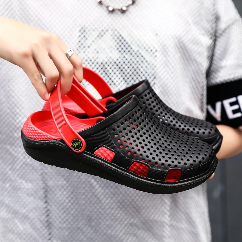 Original Clog Comfortable Men Classic Sandals Summer Outdoor Beach Shoes Fit Flop Slip On Garden Platform Water Ombre Slippers | Спорт и