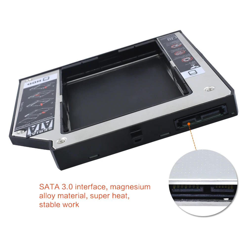 Алюминиевый корпус TISHRIC для 2 го жесткого диска Caddy 12 7 мм SATA 3 0 5 &quotSSD HDD DVD Lenovo ThinkPad
