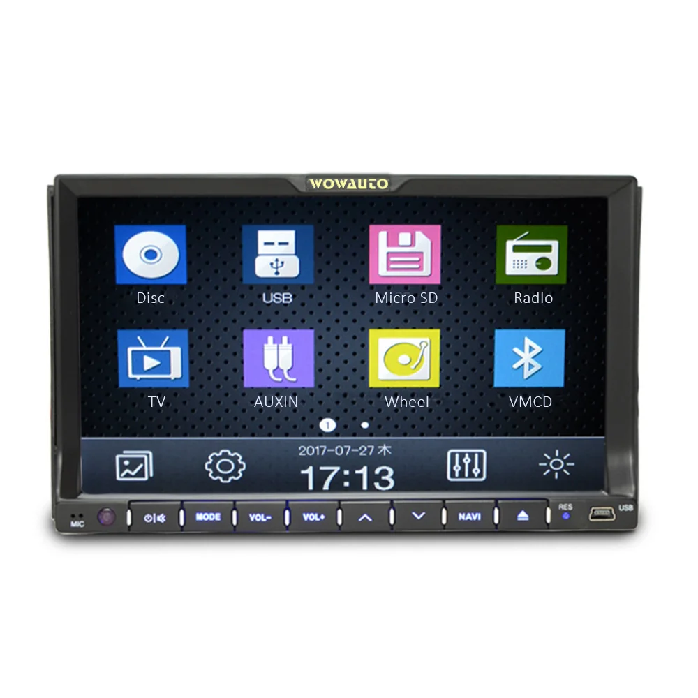 Wowauto 7 '✭IN HD Сенсорный экран Bluetooth стерео 4 ядра CD проигрыватели dvd-плеер MP5/MP3/FM