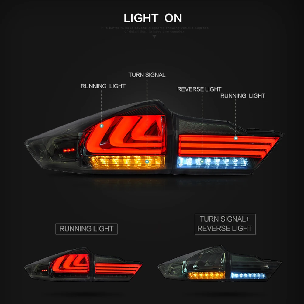 LSlight For Honda City 2014 2015 2016 2017 2018 LED Tail Light Assembly lights Bulb Lamp Running Lights Stop Brake Turn Signal | Автомобили