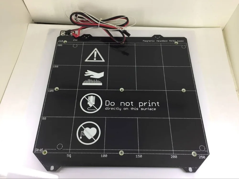 24 В/12 В клон Prusa i3 MK3 3D принтер Подогреваемая кровать Магнитный MK52 тепловой стол с