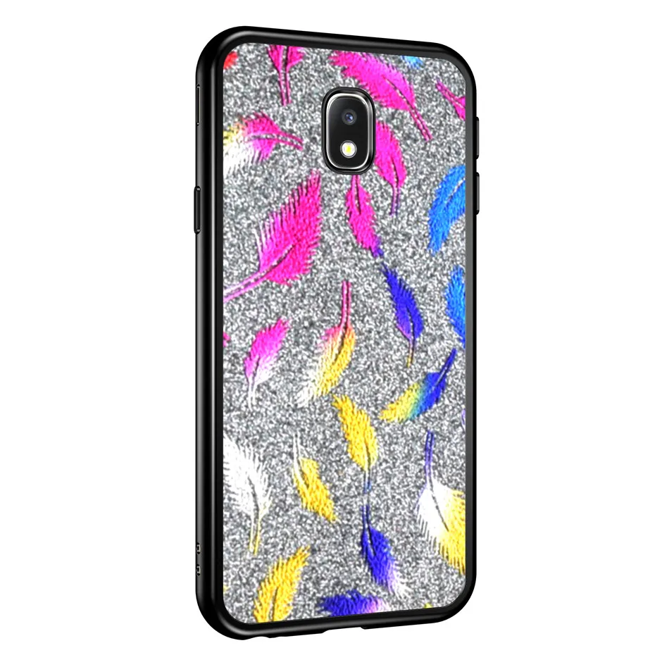 Dagudon перо чехол сверкающий с блестками для samsung Galaxy A5 A3 J3 J5 J7 2017 2016 2015 A8 A6 J4 J6 J2 2018