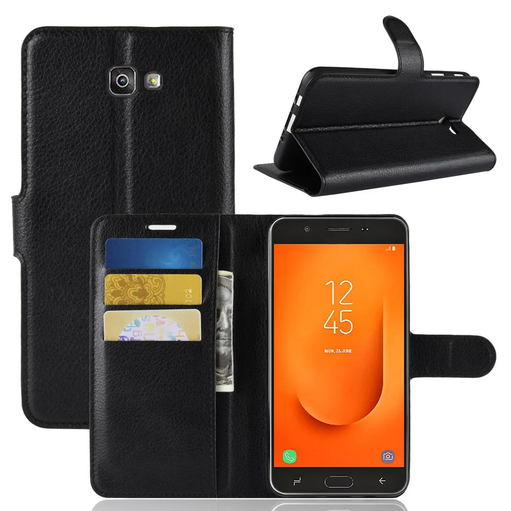 Роскошный кожаный чехол книжка baisxst для Samsung J7 Prime 2 G611F с подставкой телефона
