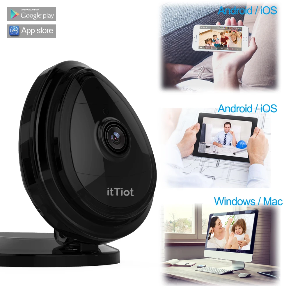 itTiot Fast shipping Home Indoor Mini WIFI ip Camera Wireless Baby/Elderly/Pet Care 720P P2P Baby Monitor Security CCTV | Безопасность и