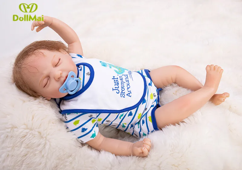 Dollmai последняя новинка 53 см 21 &quotсиликоновая кукла Bebe Кукла Reborn Реалистичная