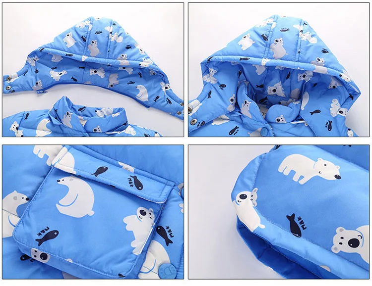 Winter Children Clothing Set Russia Baby Girl Snow Suit Sets Boy's Outdoor Sport Kids Down Coats Jackets+trousers-30degree