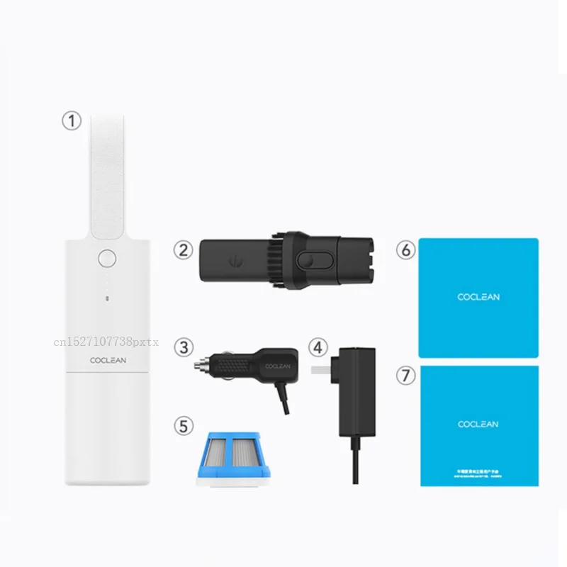 White US plug XIAOMI Mijia Cleanfly CoClean FVQ портативный автомобильный/Домашний Беспроводной Ручной пылесос для пыли огромный всасывающий быстрый заряд мини - Цвет: White US plug