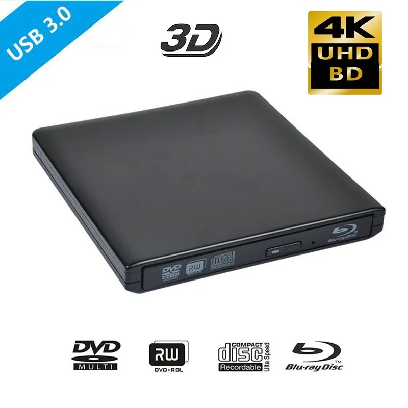 Внешний оптический привод Maikou USB 3 0 4K Bluray 3d-проигрыватель запись в виде горелка DVD