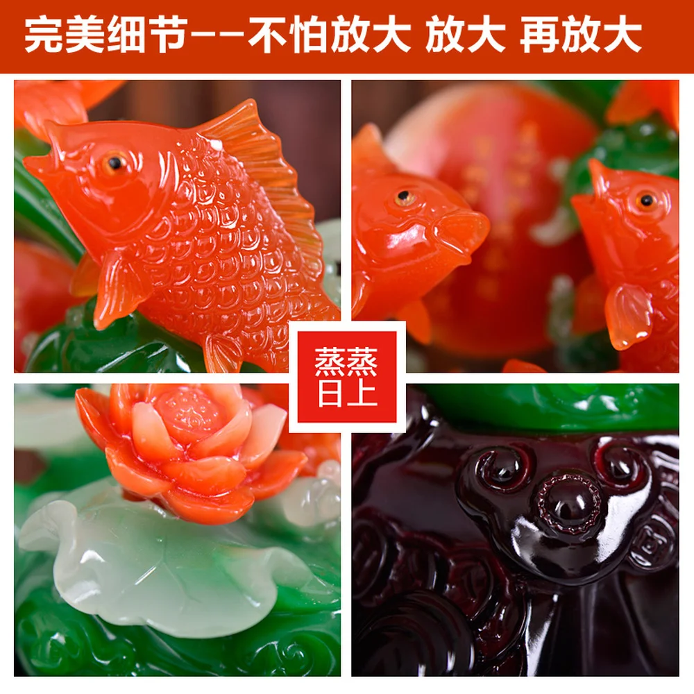 Фэн шуй LU611302 1 шт. цветущая искусственная Золотая Рыба дракона открывающаяся