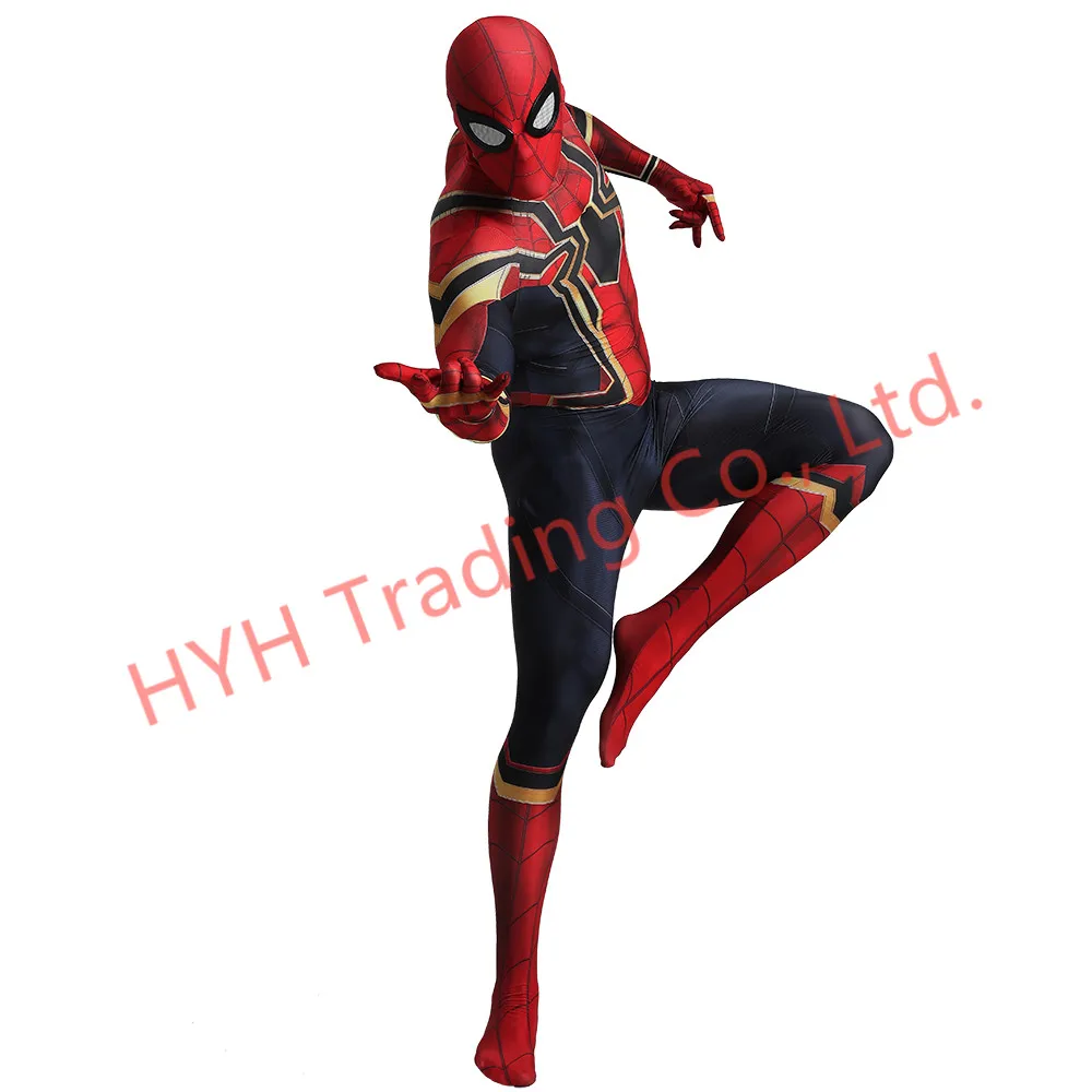 Костюмы на Хэллоуин Железный Человек паук синий костюм спандекс косплей детские
