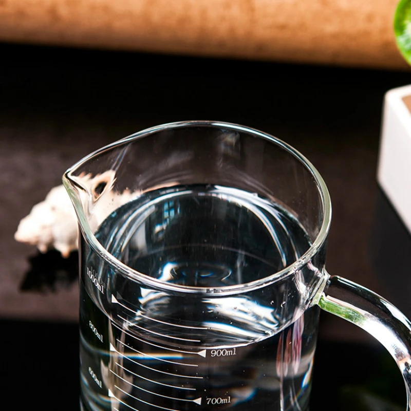 Прозрачная стеклянная мерная чашка с простыми весами мерный стакан для выпечки
