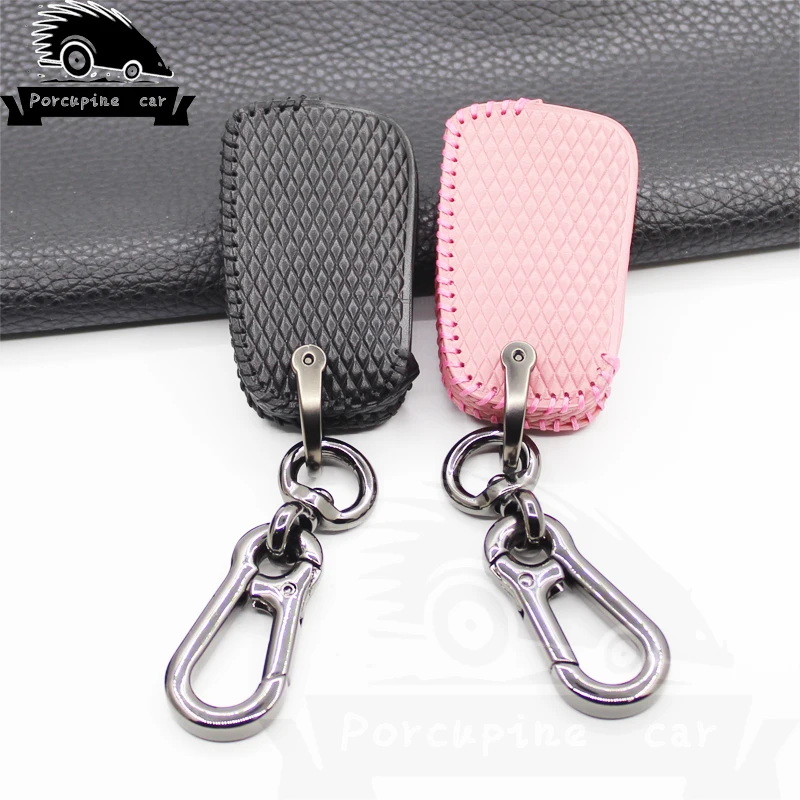 Новинка чехол для ключей из натуральной кожи VW Polo Golf 7 Tiguan Skoda Octavia Kodiaq Ateca Karoq SEAT Leon