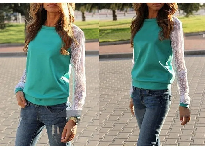 Бесплатная доставка leqemao футболка Для женщин осень 2017 г. с длинными рукавами в