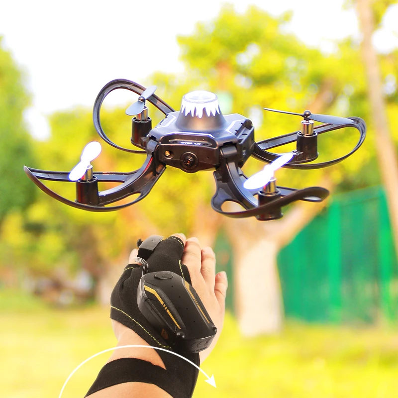Складной мини самолет FPV Радиоуправляемый Дрон 480P камера ручной сенсор 4 оси RC