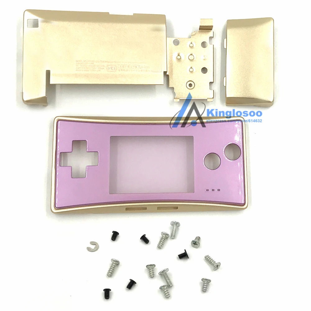 5 цветов металлический корпус чехол для nintendo Gameboy Micro GBM Передняя Задняя крышка Лицевая панель Держатель батареи w/винт