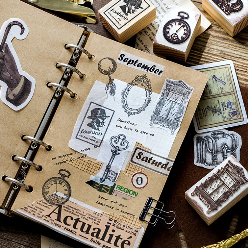 1 шт. винтажная серия деревянный штамп сделай сам наклейка для скрапбукинга