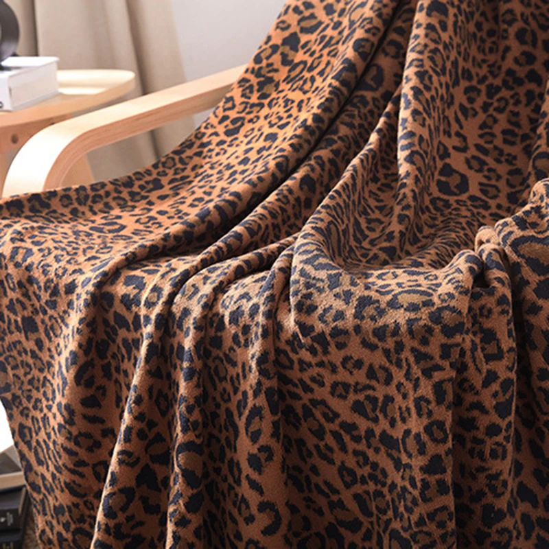 High Quality 120*180cm Leopard Knitted Thread Blanket for Bed Cotton Sofa Decorative Throw Blankets Bedspread Birthday Gift | Дом и сад