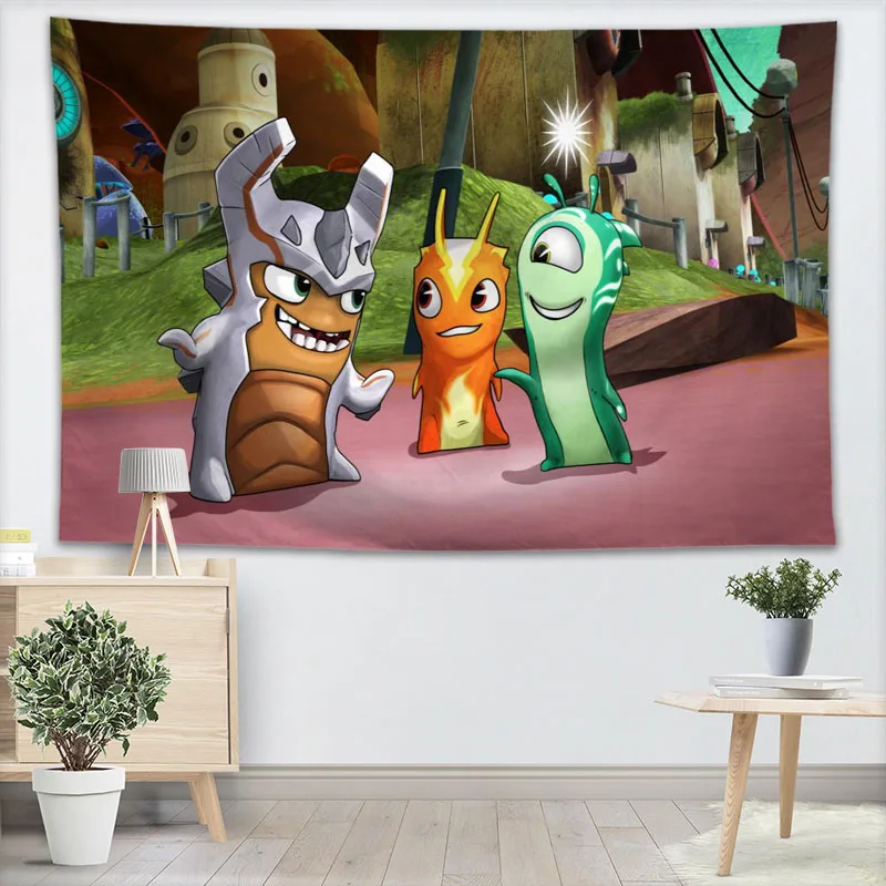 Slugterra Ghouls Wall Tapestry Custom Your Pattern Yoga Office Sofa Bedspread For Kids Room College Dorm Decoration | Дом и сад