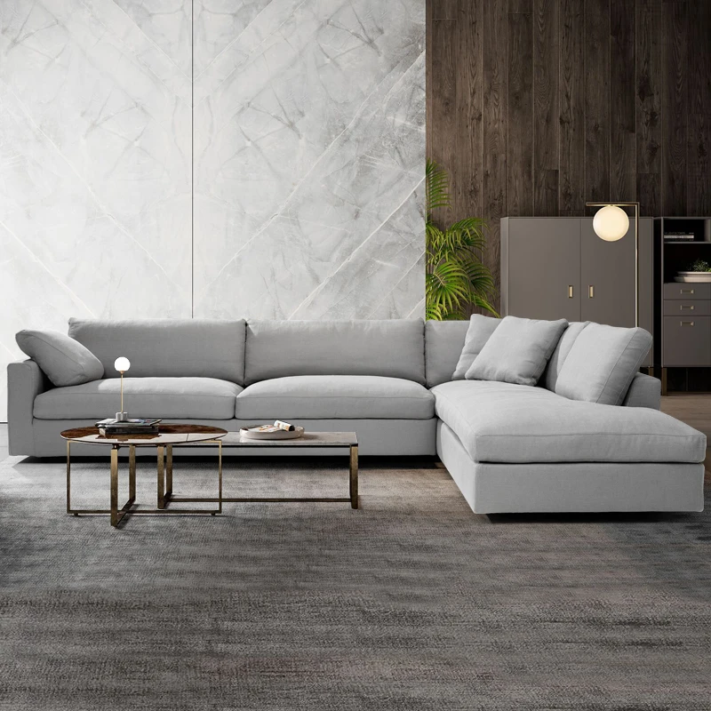 Диван секционный Easyliving для дома удобная мягкая серая мебель гостиной в