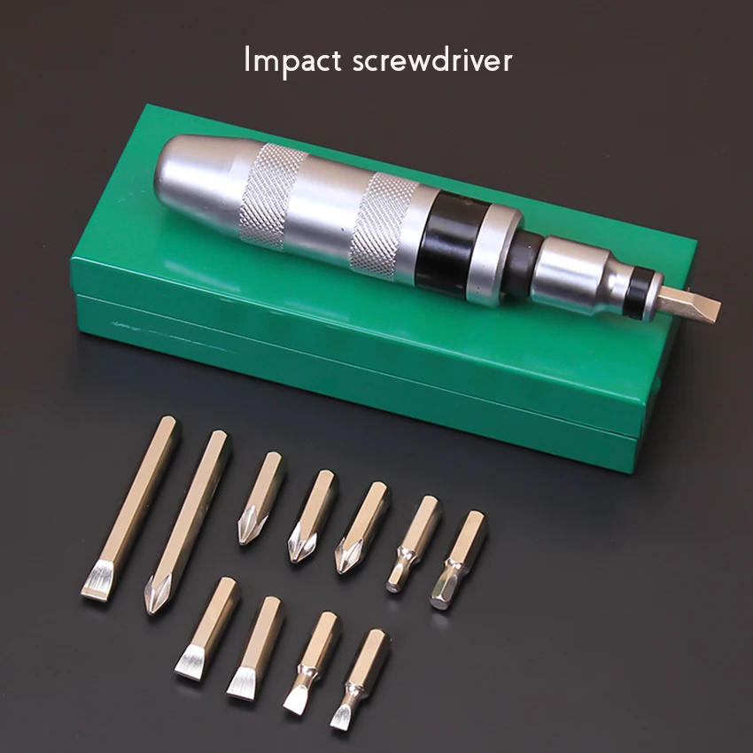 Набор ударных отверток профессиональная портативная ударная отвертка 1 ручка + 6/7/12 отвертки с насадками
