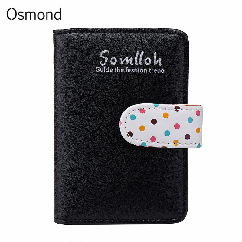 Osmond черный держатель для карт 20 отделений бизнес кожа держатели женщин