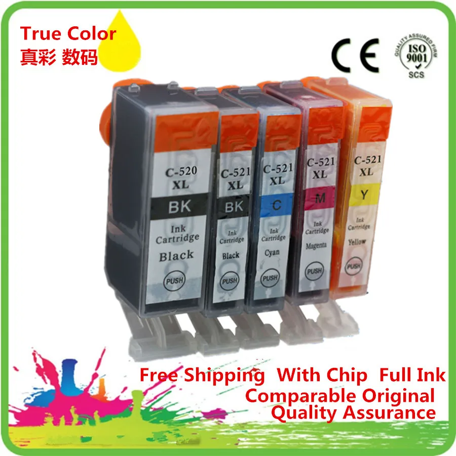 Замена PGI 520 CLI 521 520BK CLI521 PGI520BK чернильный картридж для принтера Canon MX 860 870 MP 540 550 560