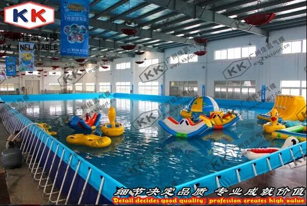 Гигантский бассейн с металлической рамой надувной аквапарк развлечений проект