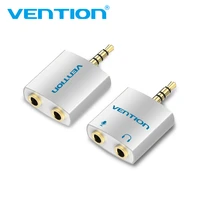 vention 3 5mm earphone audio splitter connecter adapter with mic 1 male to 2 female audio adapter for headphone pc mobile phone