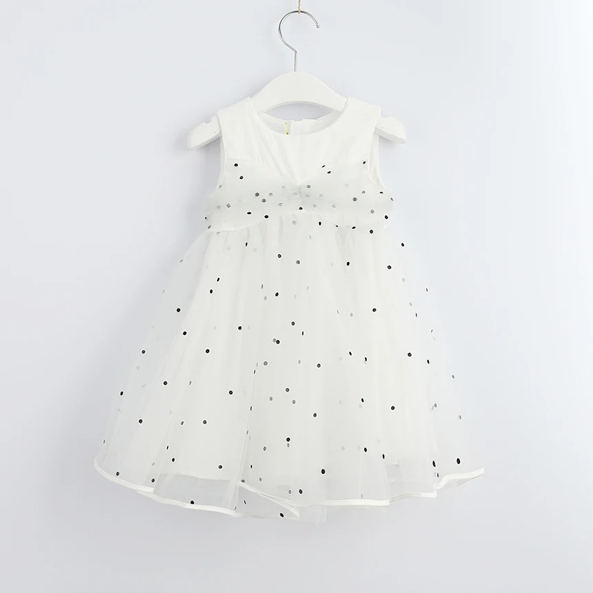 Летнее платье принцессы для маленьких девочек модная детская одежда в горошек