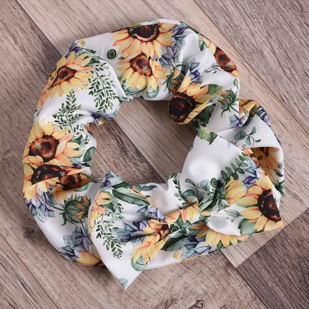 2019 летнее милое детское платье с коротким рукавом и принтом подсолнуха +