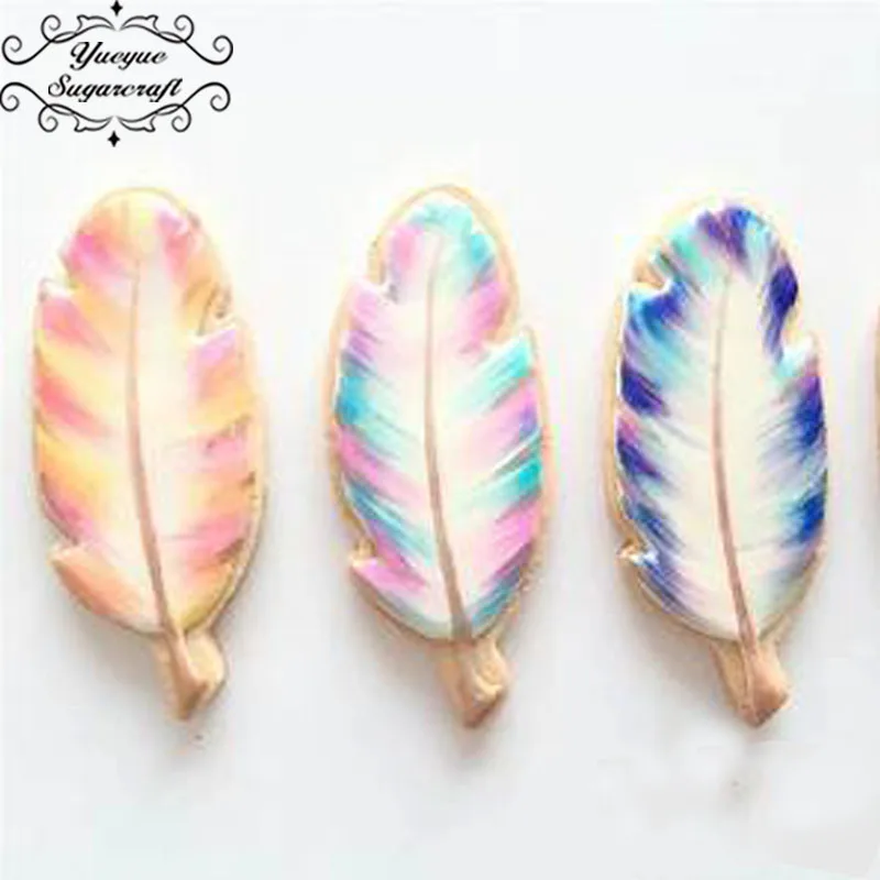 Yueyue Пластиковая форма для мастики с пером резак помадки инструменты украшения