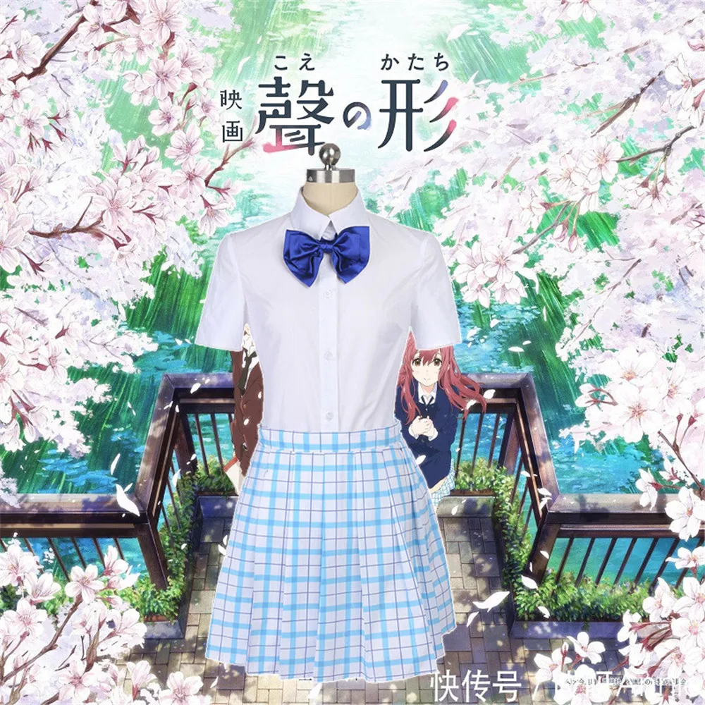 Тихий голос Shouko Nishimiya Shoko Косплей Костюм японского аниме форма голоса школьная