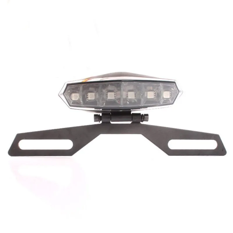 Motorcycle LED brake light 12v with license plate rack |