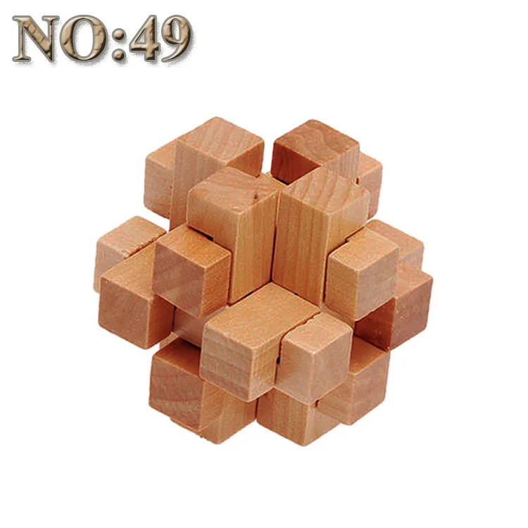 49 53 вида 3D деревянные игрушки-головоломки игра блокированный куб головоломка обучающая игрушка для детей Строительный набор блок модель 29-53 - Цвет: 49