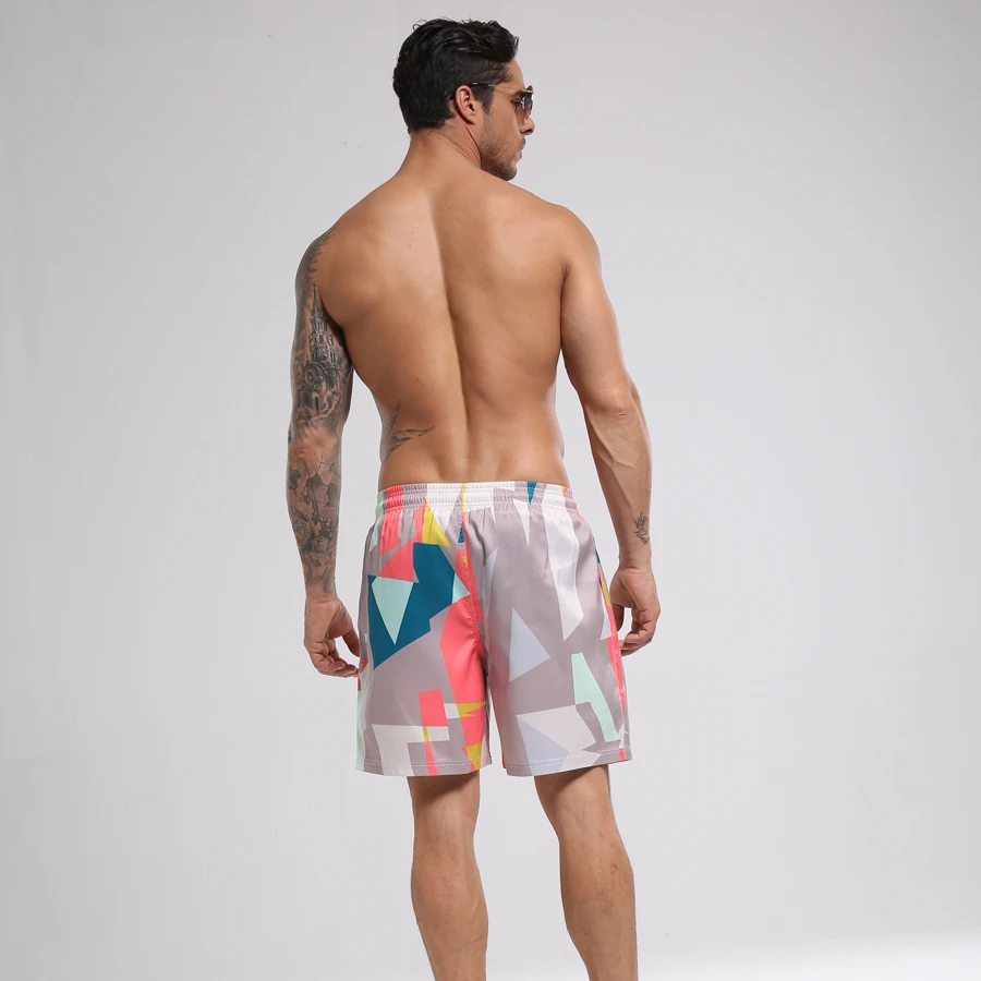 2018 летние мужские бикини купальник пляжные шорты в клетку спортивные штаны