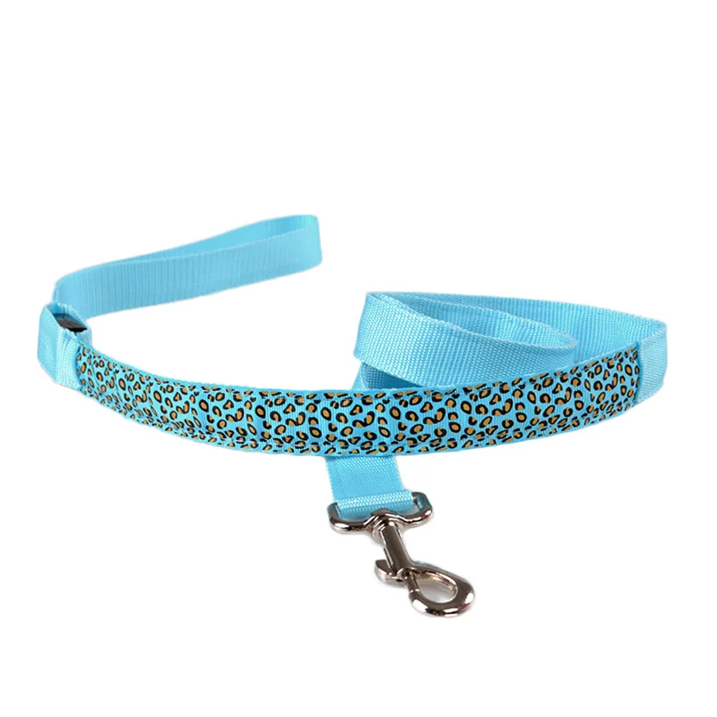 Leopard Leash for Dogs LED Flashing Lead Dog Outdoor Walking Products Glow In Dark Safety Collar Leashes | Дом и сад