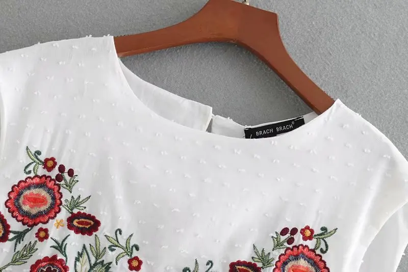 Для женщин Сладкий цветочный Вышивка миди платье без рукавов Круглая горловина