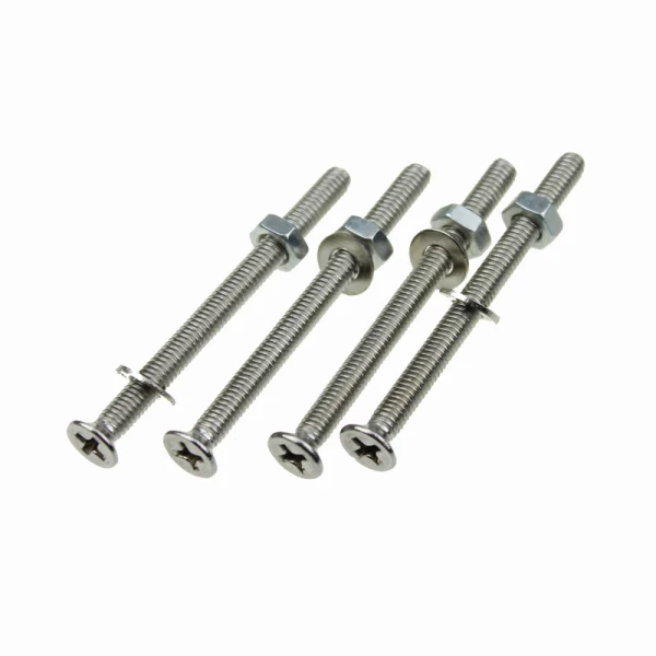 20 шт. M4 * 50 мм Серебряная плоская головка стальной винтовой фиксатор для 120x120x38мм