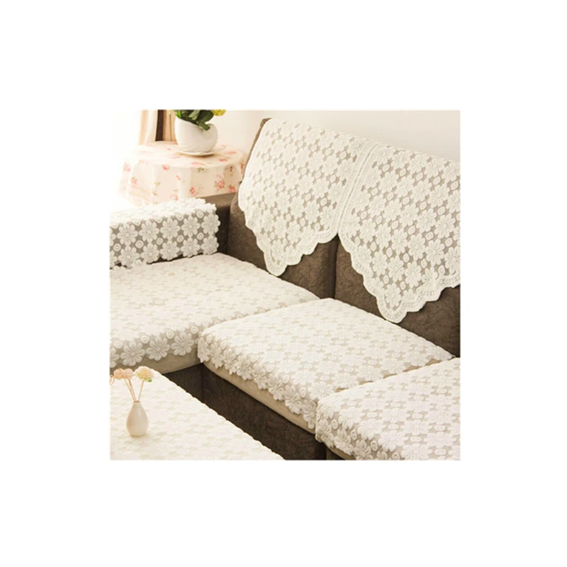 Белое кружевное покрывало для дивана чехол с цветами полые чехлы гостиной Декор