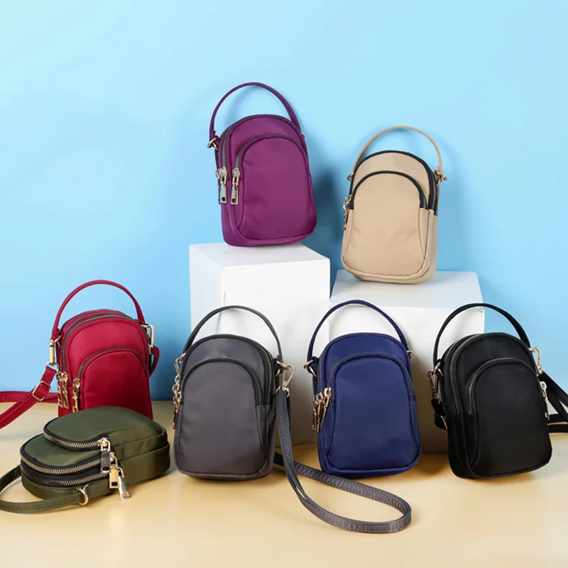 

Women Shoulder Crossbody Bag Zipper Portable Mini for Mobile Phone Earphone Keys New